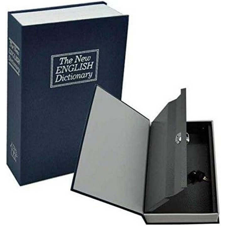 Caja Fuerte Menor Dinero Llave Forma Libro Camuflado + Llave