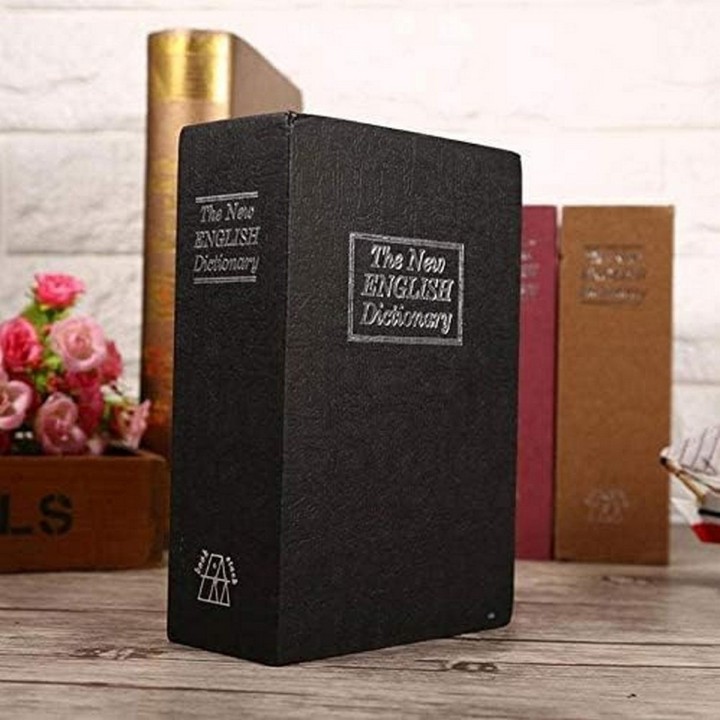 Caja Fuerte Menor Dinero Llave Forma Libro Camuflado + Llave