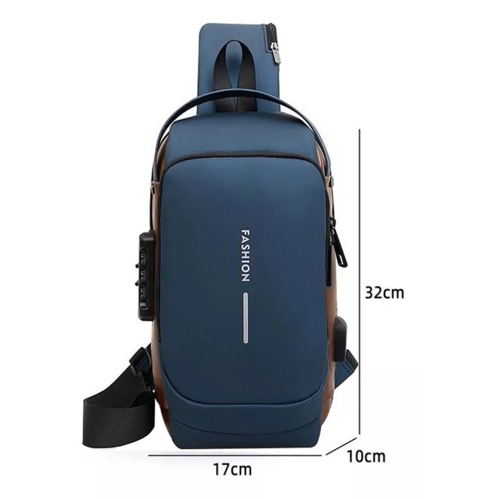 Bolso Manos Libres Tipo Pechero Para Hombre Con Clave