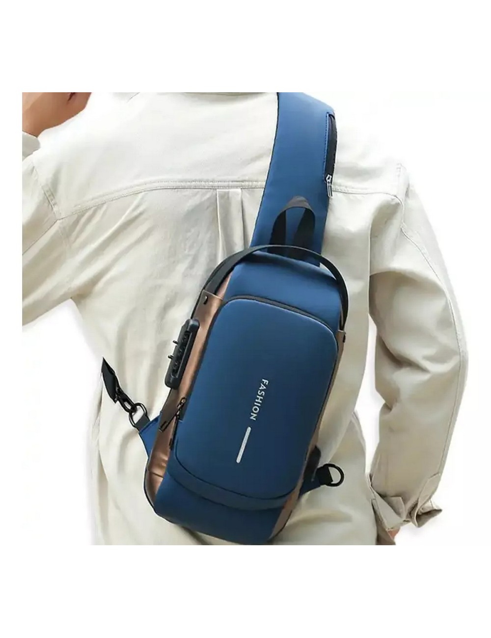 Bolso Manos Libres Tipo Pechero Para Hombre Con Clave