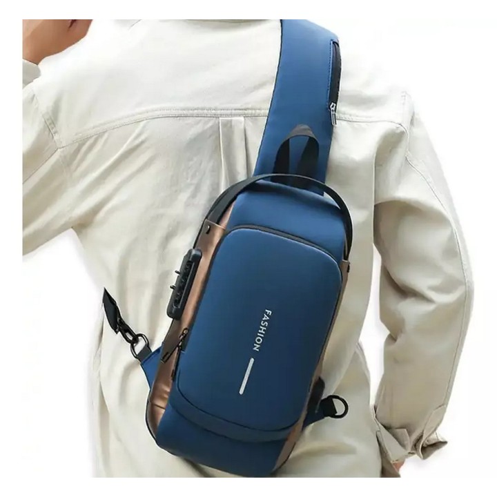 Bolso Manos Libres Tipo Pechero Para Hombre Con Clave