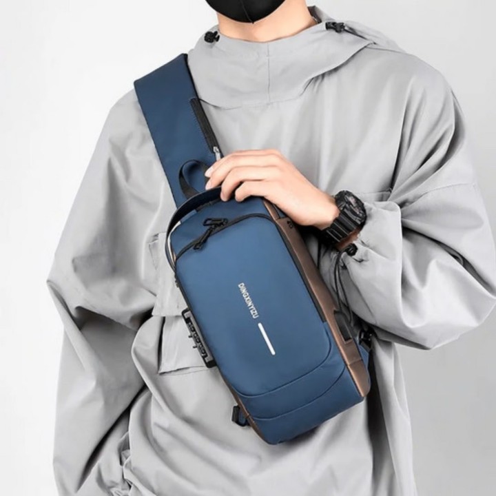 Bolso Manos Libres Tipo Pechero Para Hombre Con Clave