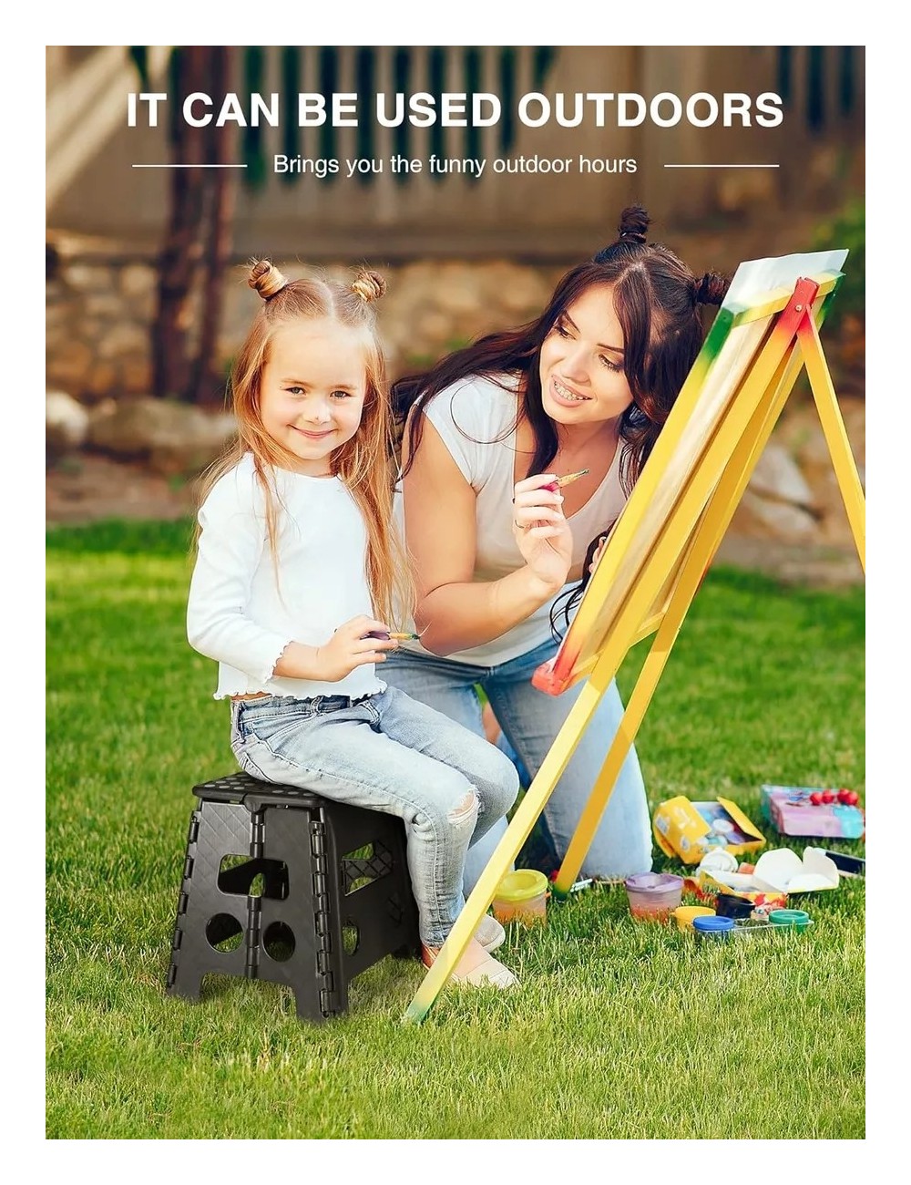 Butaco Plegable Pequeño Plástico Antideslizante Portatil