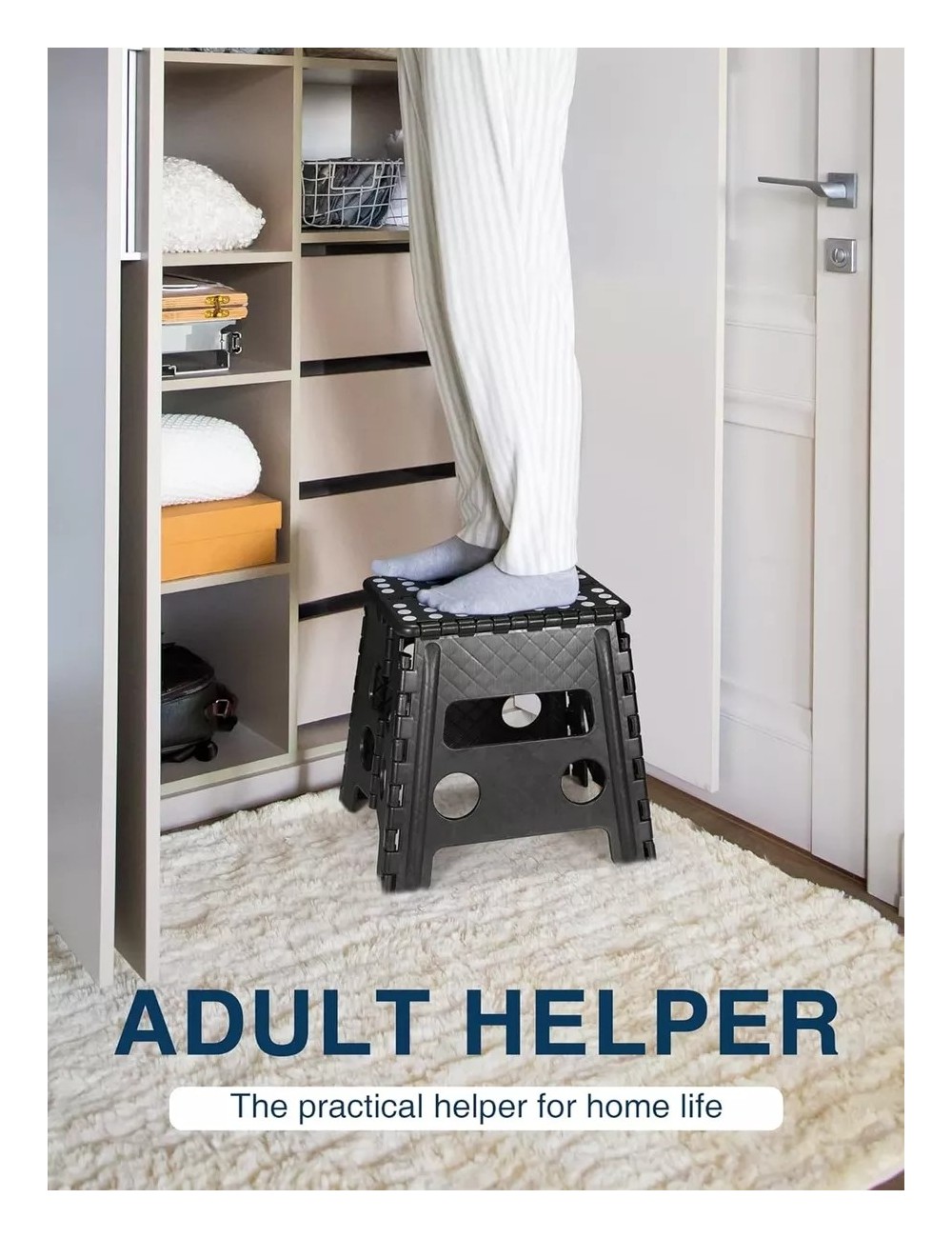 Butaco Plegable Pequeño Plástico Antideslizante Portatil