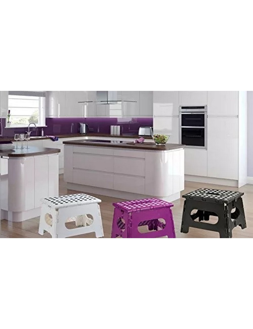 Butaco Plegable Pequeño Plástico Antideslizante Portatil