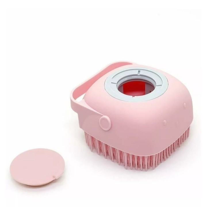 Cepillo Masajeador Silicona Ducha Con Dispensador Shampoo