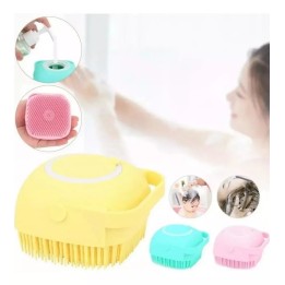 Cepillo Masajeador Silicona Ducha Con Dispensador Shampoo