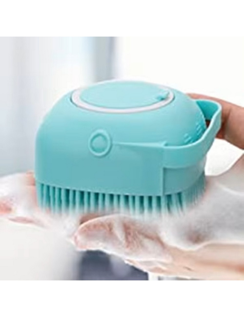 Cepillo Masajeador Silicona Ducha Con Dispensador Shampoo