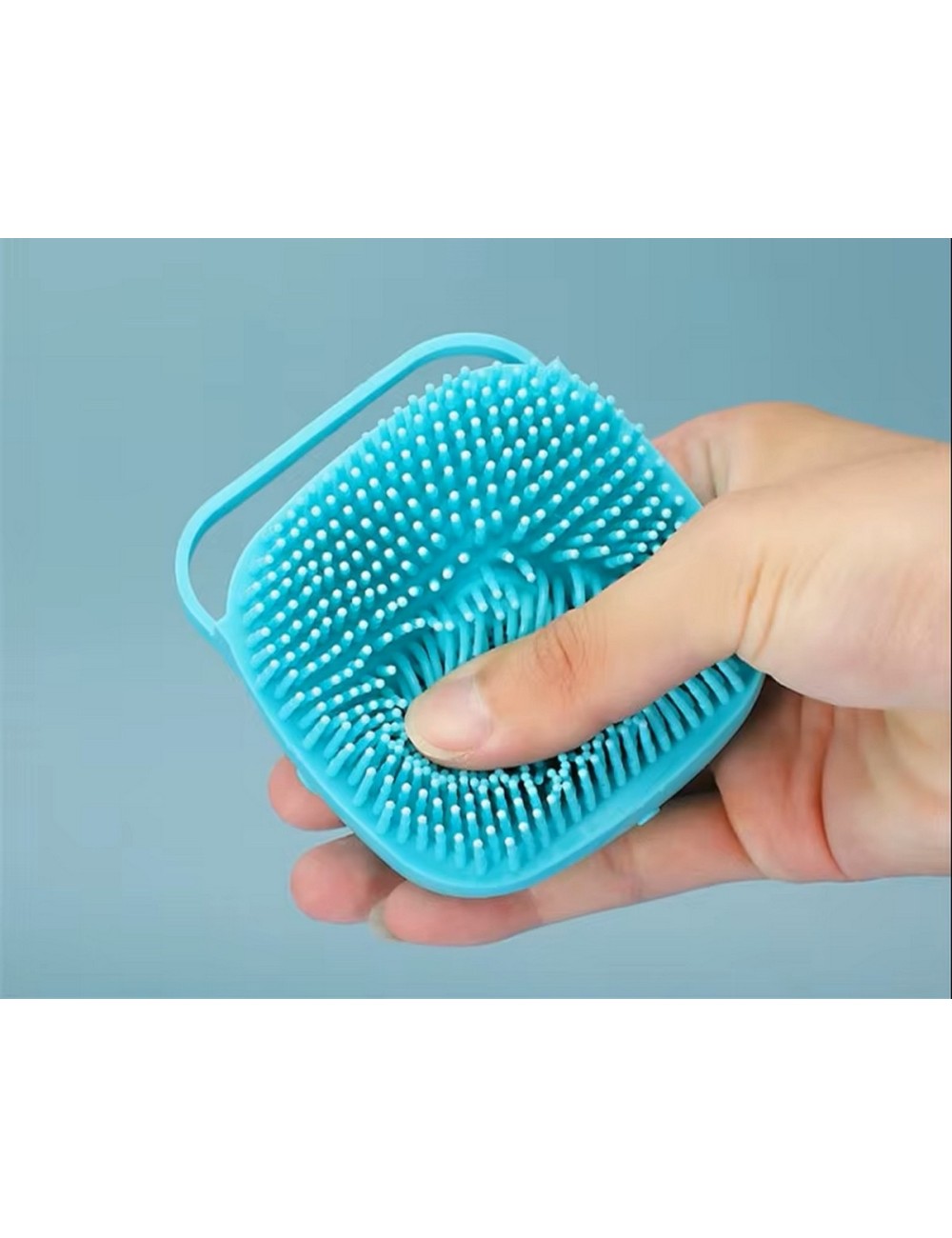 Cepillo Masajeador Silicona Ducha Con Dispensador Shampoo