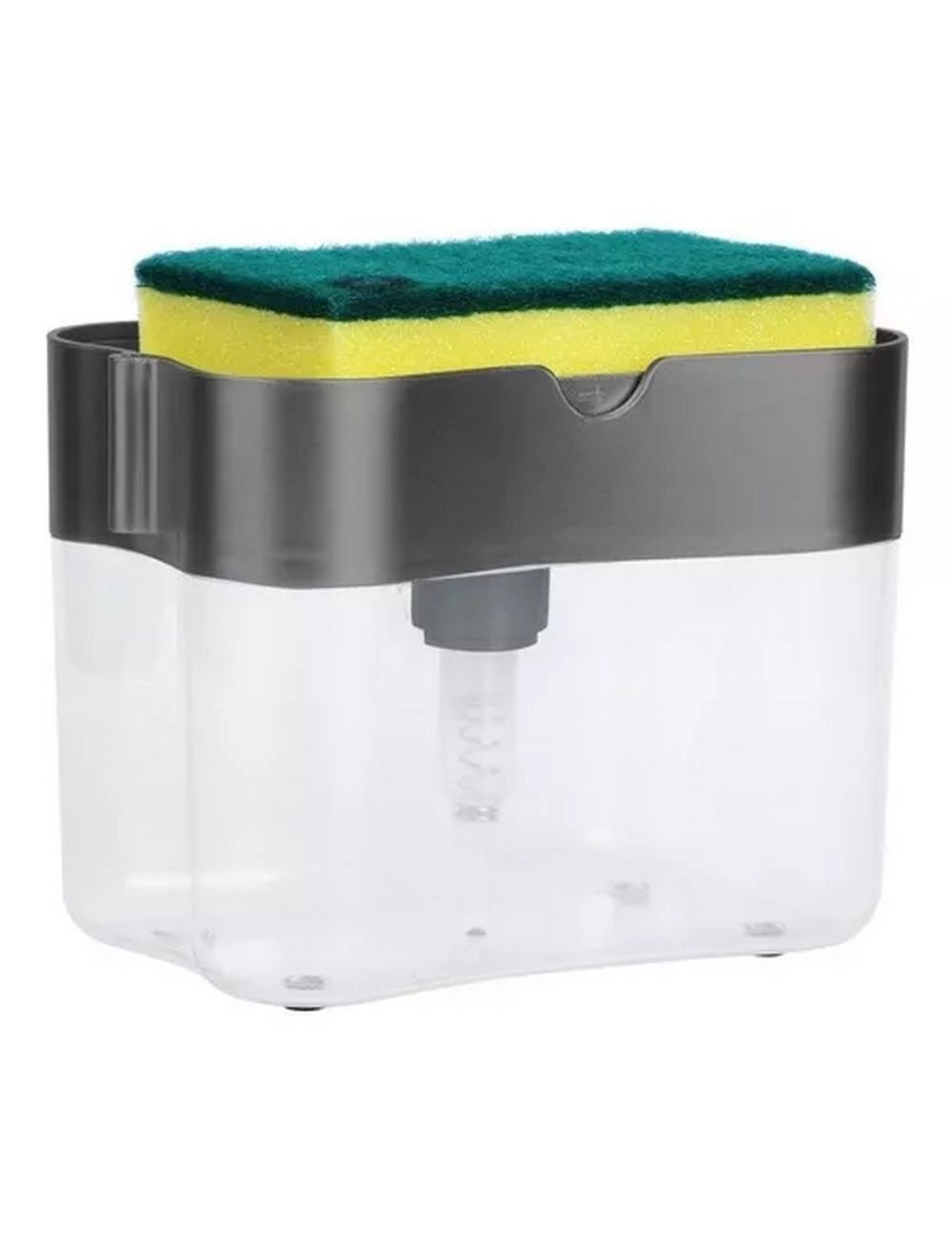 Dispensador De Jabon Liquido Lavaplatos Con Esponja Cocina
