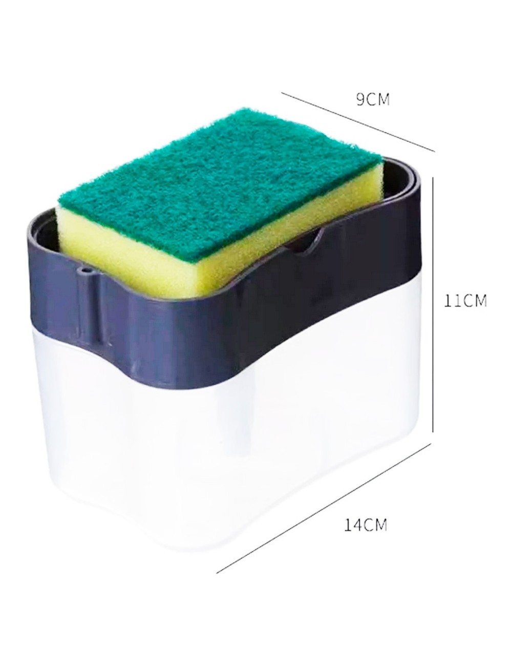 Dispensador De Jabon Liquido Lavaplatos Con Esponja Cocina