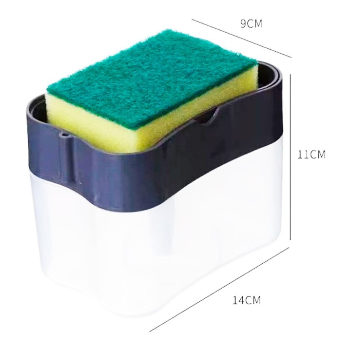 Dispensador De Jabon Liquido Lavaplatos Con Esponja Cocina