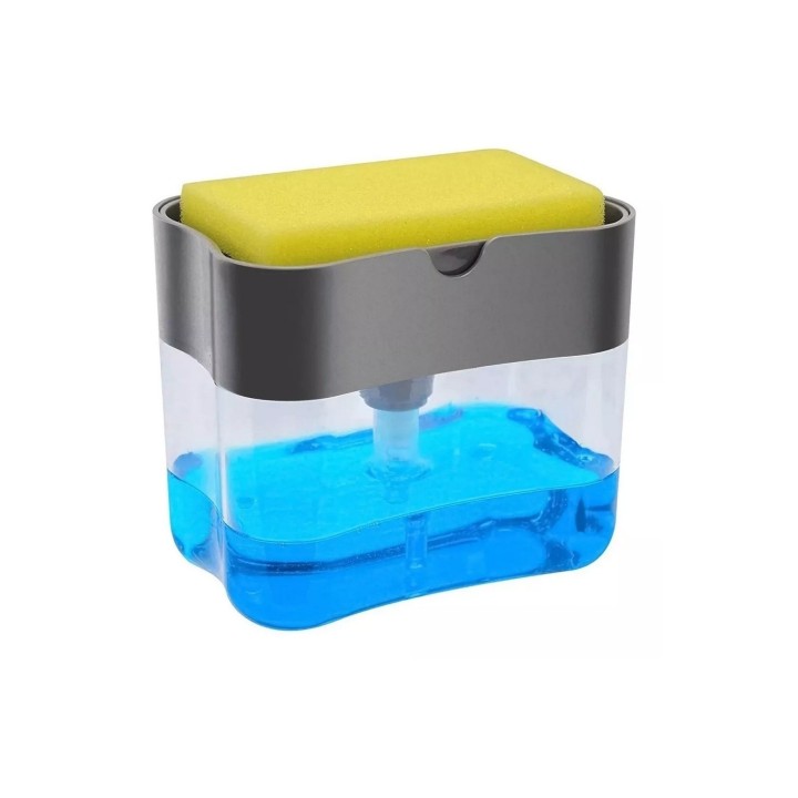 Dispensador De Jabon Liquido Lavaplatos Con Esponja Cocina