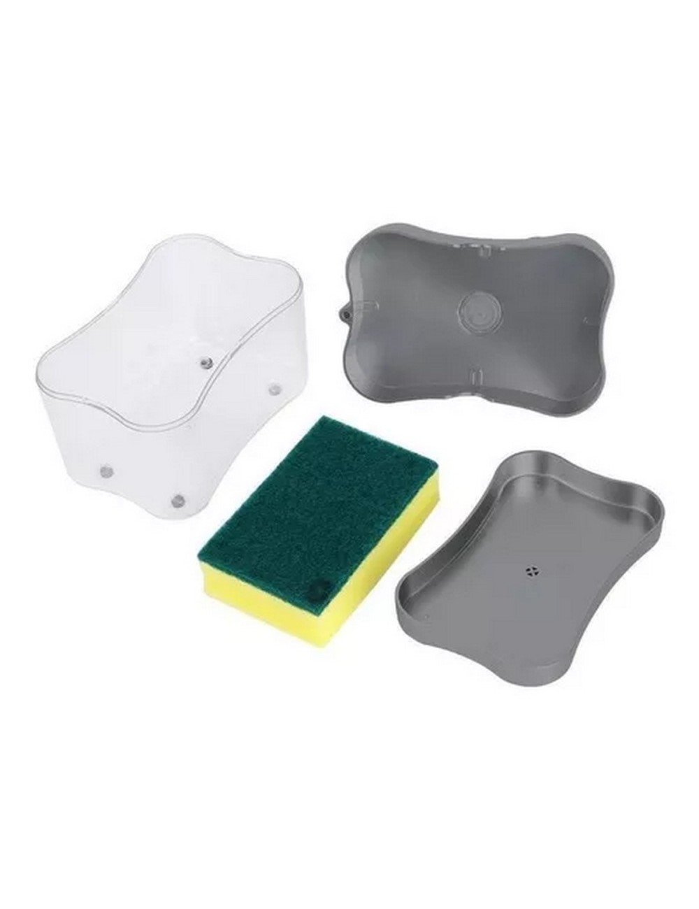 Dispensador De Jabon Liquido Lavaplatos Con Esponja Cocina