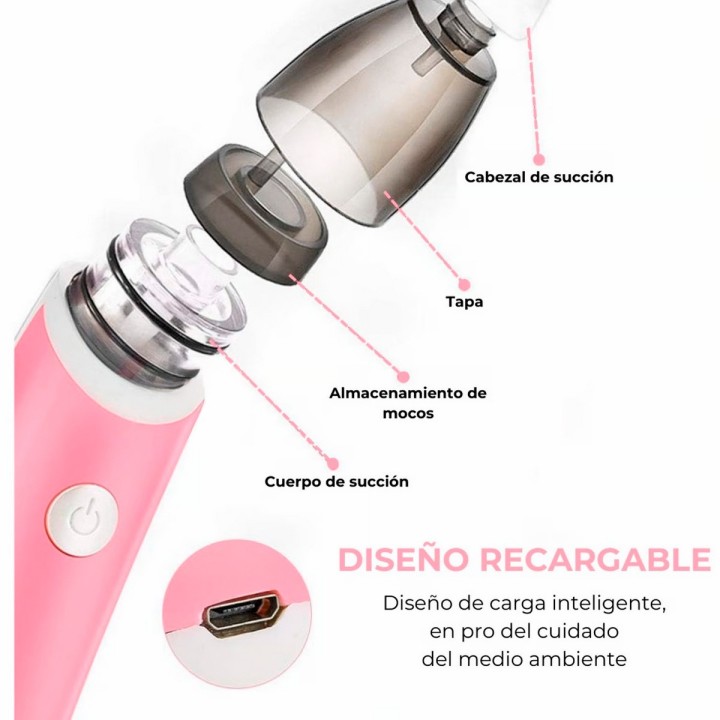 Aspirador Nasal Bebes Electrico Sacamocos Extractor Portátil