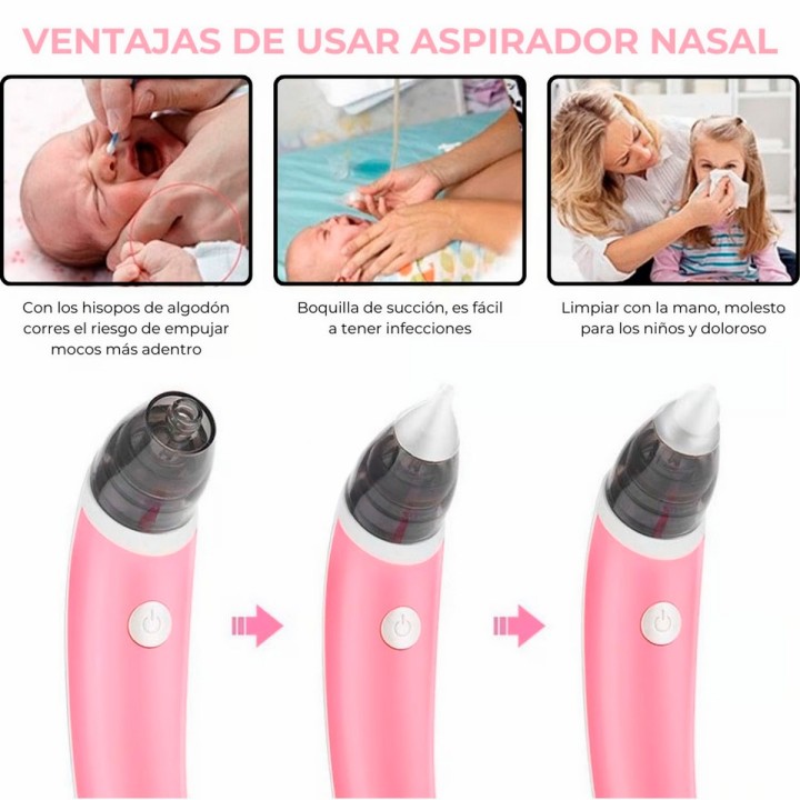 Aspirador Nasal Bebes Electrico Sacamocos Extractor Portátil