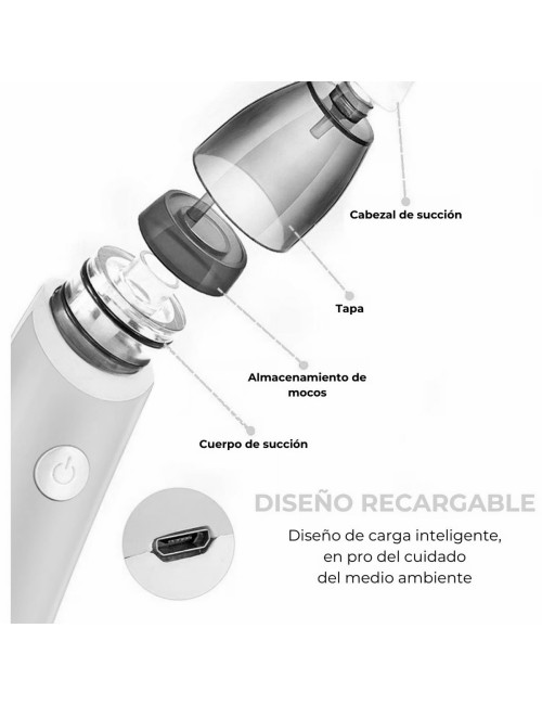 Aspirador Nasal Bebes Electrico Sacamocos Extractor Portátil