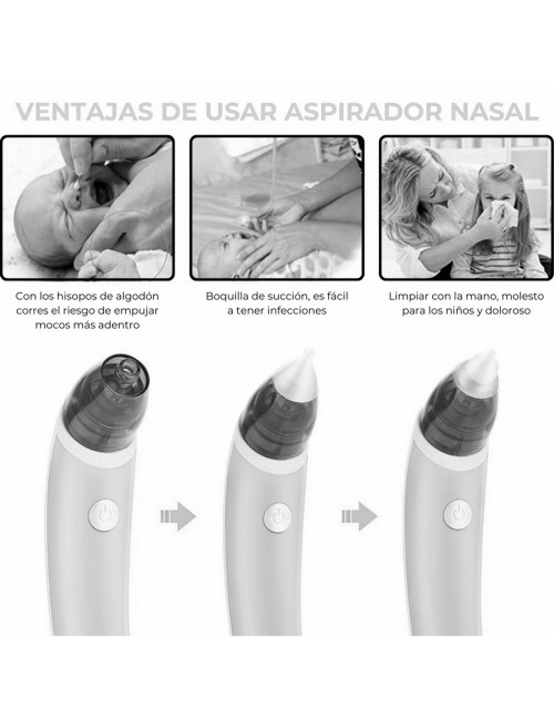 Aspirador Nasal Bebes Electrico Sacamocos Extractor Portátil