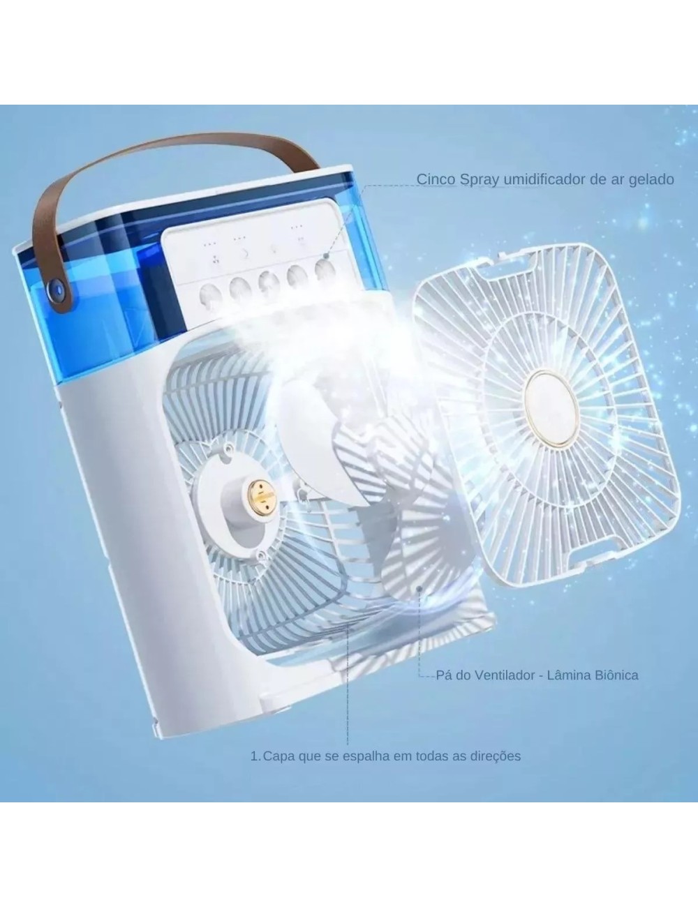 Ventilador Enfriador Portátil Climatizador Humidificador Usb