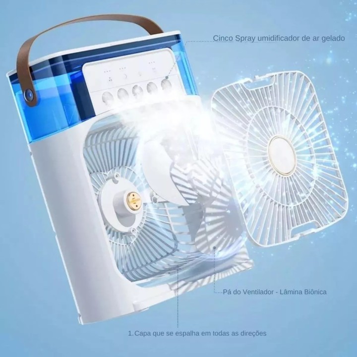 Ventilador Enfriador Portátil Climatizador Humidificador Usb