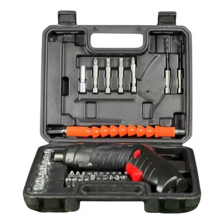 Destornillador Electrico Recargable + Estuche Accesorios