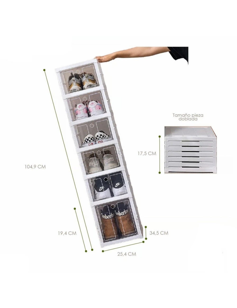 Zapatero Organizador Plegable X6 Almacenamientos Exhibición