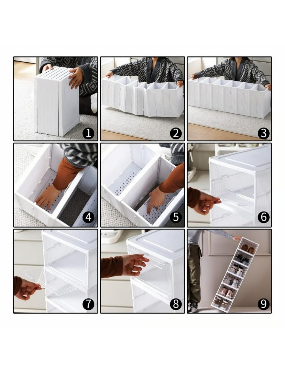 Zapatero Organizador Plegable X6 Almacenamientos Exhibición