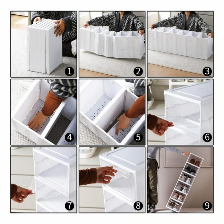 Zapatero Organizador Plegable X6 Almacenamientos Exhibición