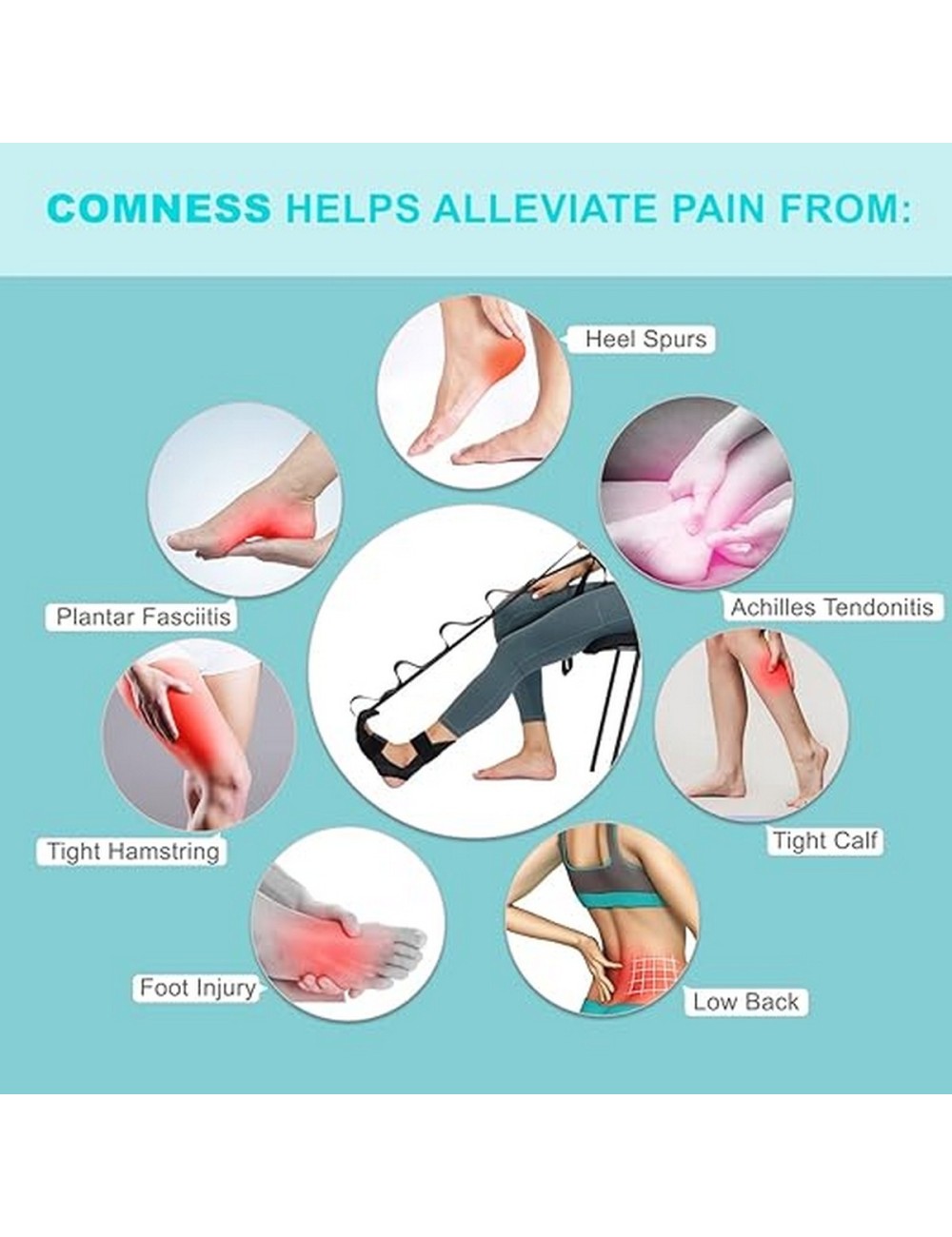 Banda Para Piernas Yoga Rehabilitación Estiramiento Resiste