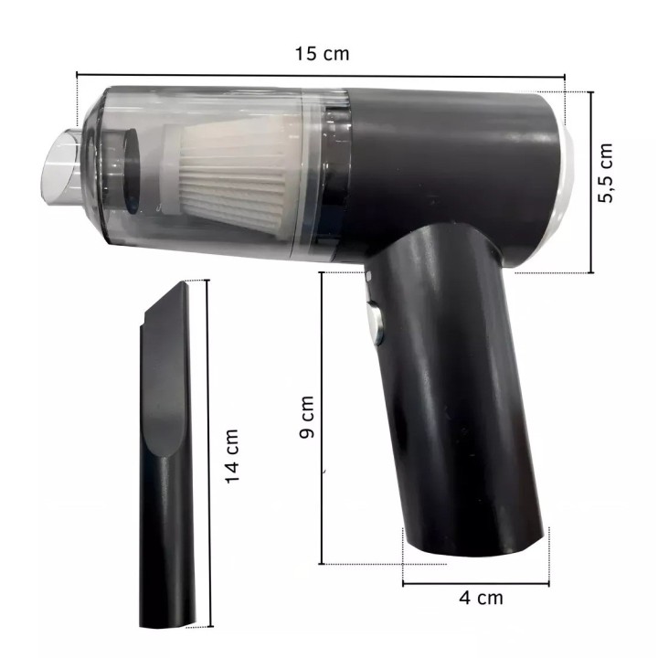 Aspiradora Inalámbrica Recargable Casa Auto Usb Portatil Pc