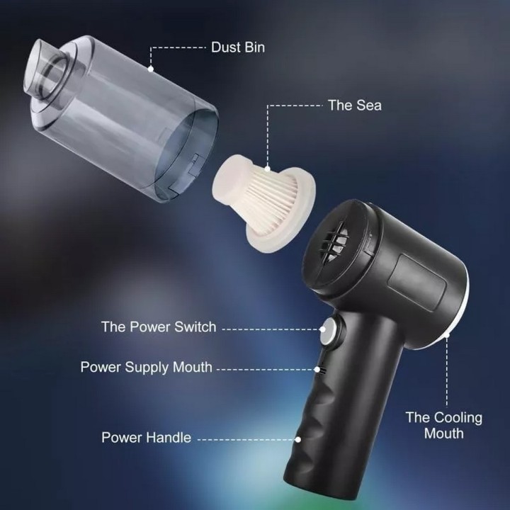 Aspiradora Inalámbrica Recargable Casa Auto Usb Portatil Pc
