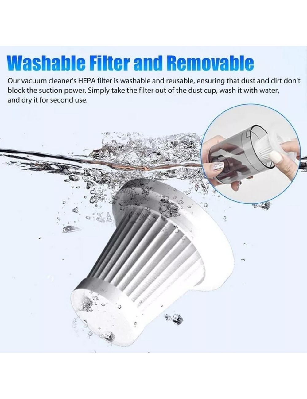 Aspiradora Inalámbrica Recargable Casa Auto Usb Portatil Pc