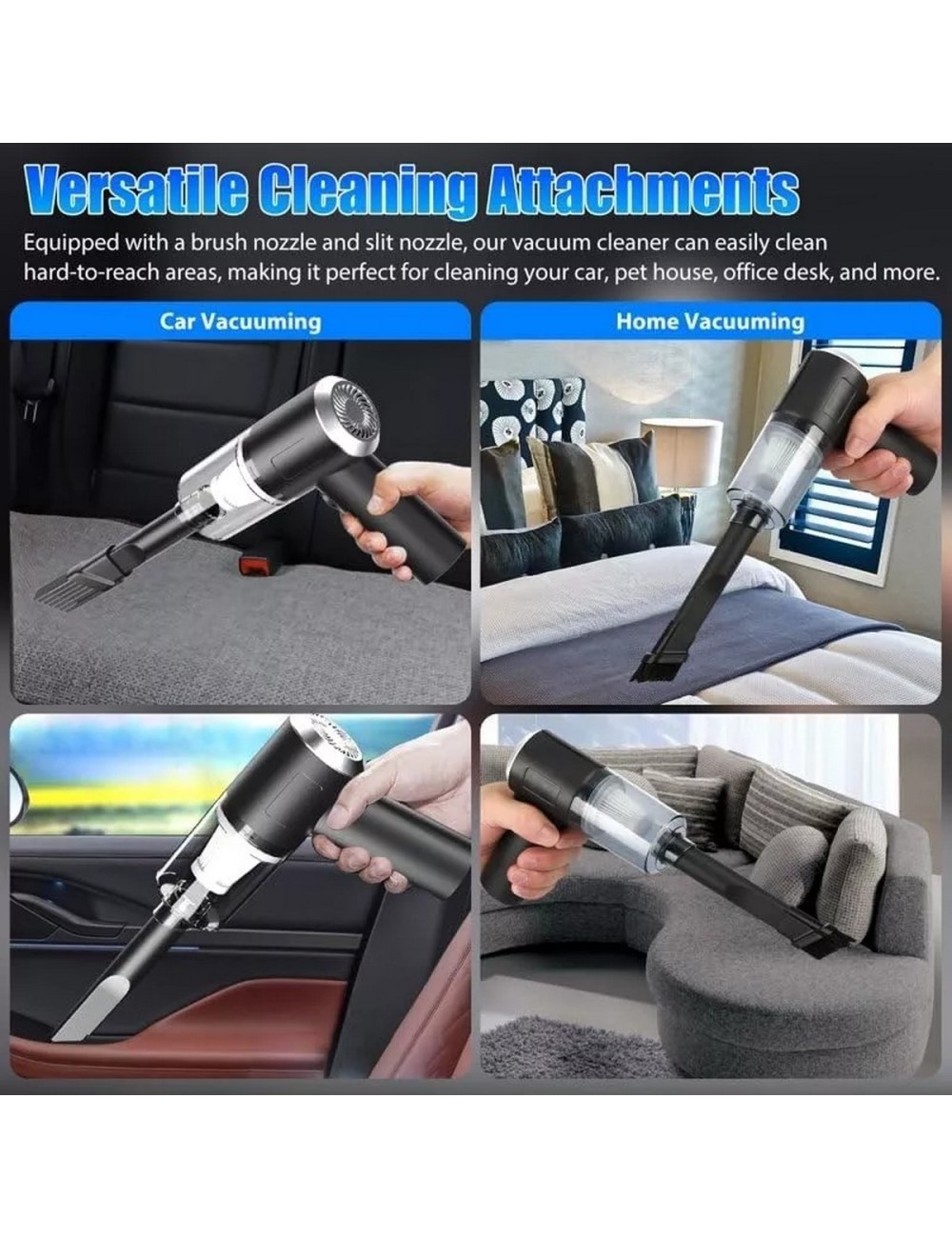 Aspiradora Inalámbrica Recargable Casa Auto Usb Portatil Pc