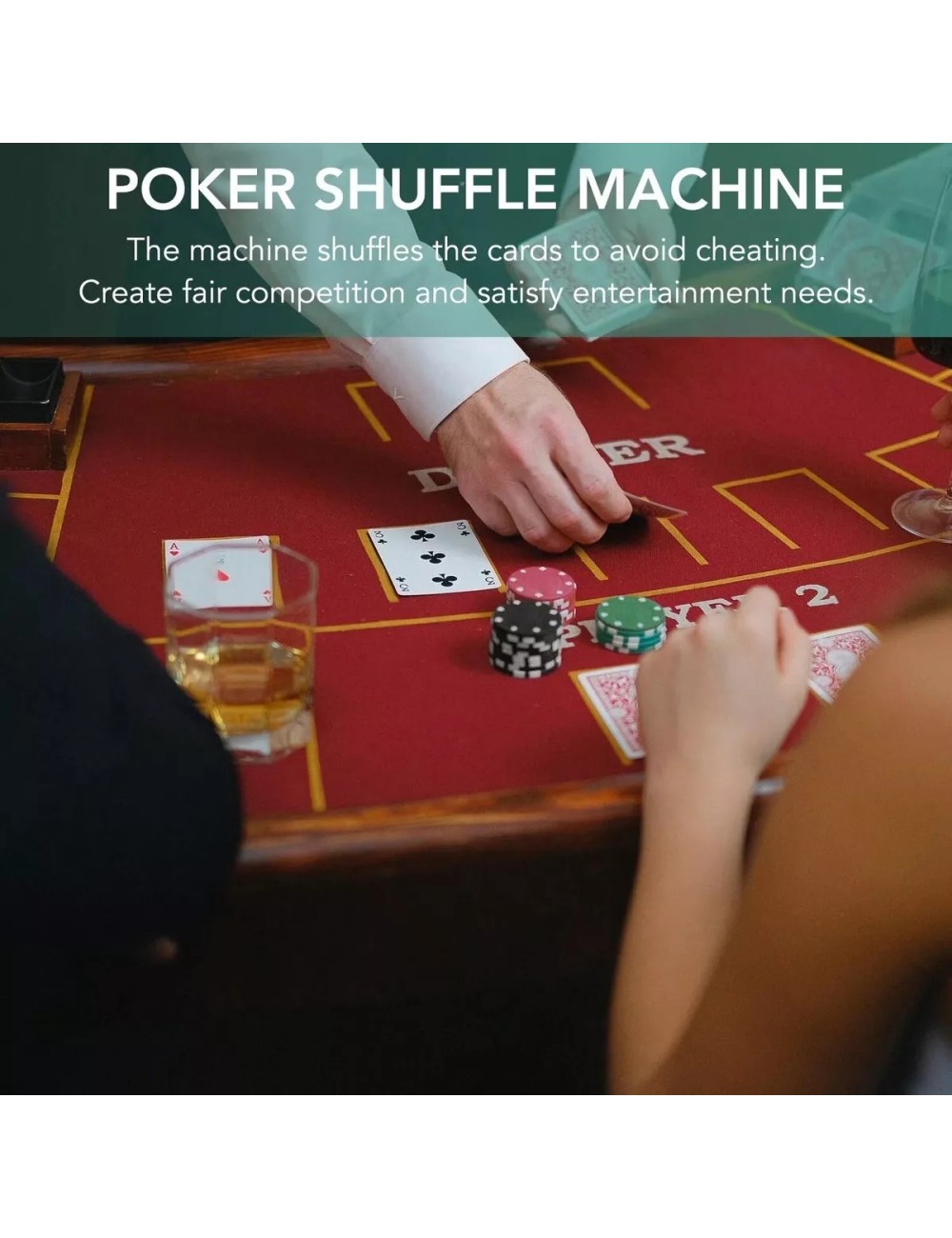 Barajador Cartas Poker Baraja Automático Mezclador + Bateria