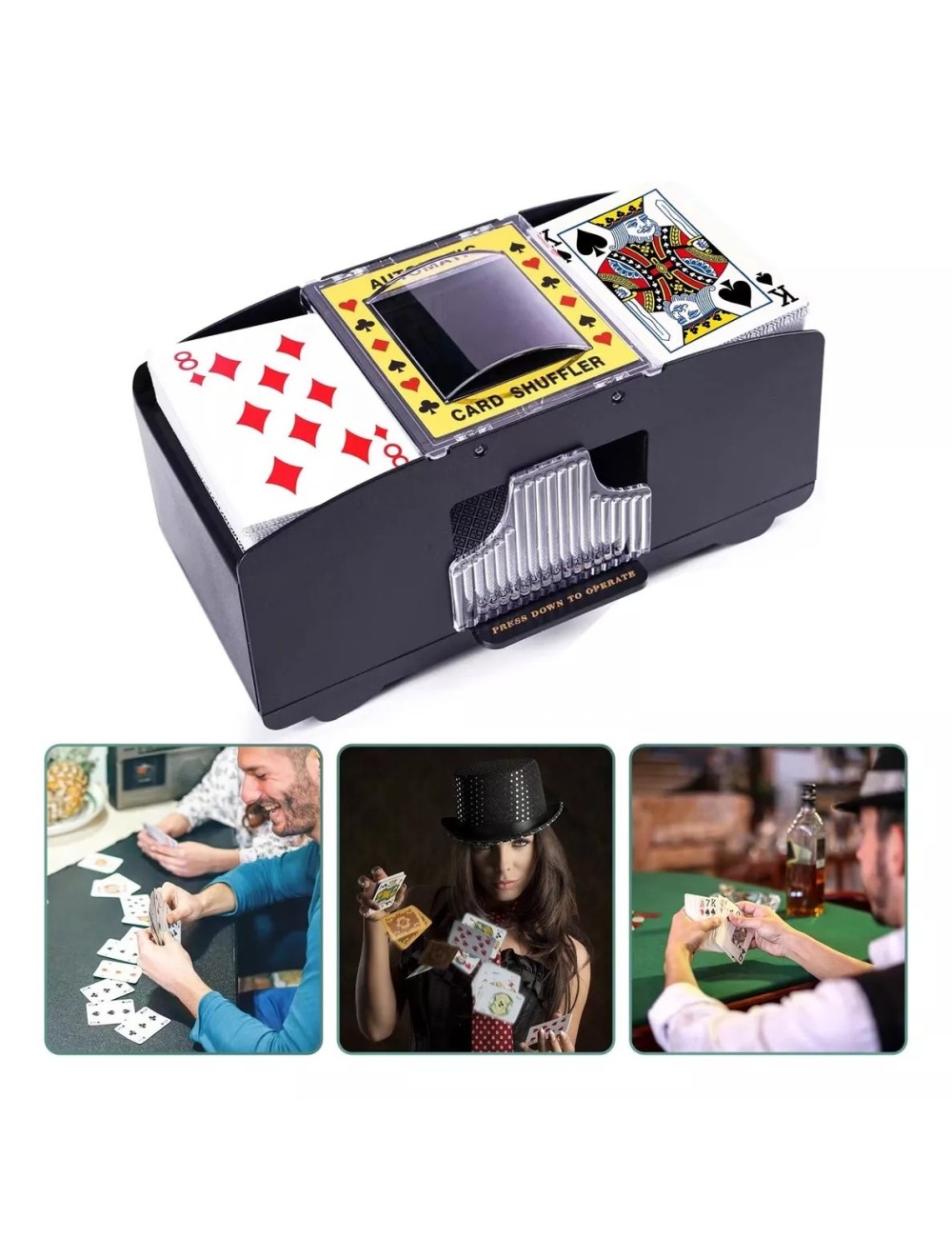 Barajador Cartas Poker Baraja Automático Mezclador + Bateria