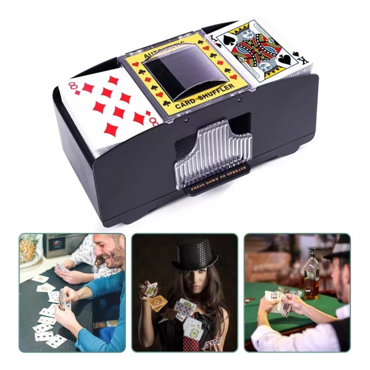 Barajador Cartas Poker Baraja Automático Mezclador + Bateria