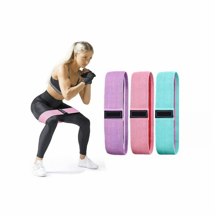 Bandas Elásticas En Tela X3 Resistencias Alta Calidad Fitnes