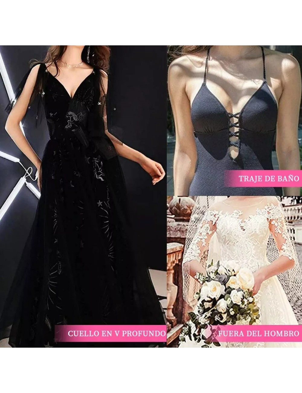 Parche Adhesivo Levantamiento Busto Invisible Reutilizable