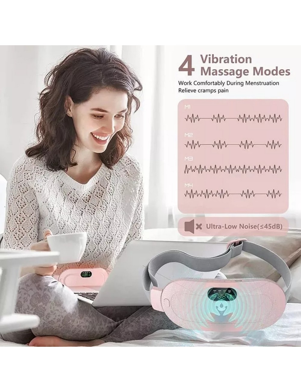 Cinturón Almohadilla Recargable Alivia Cólicos Menstruales