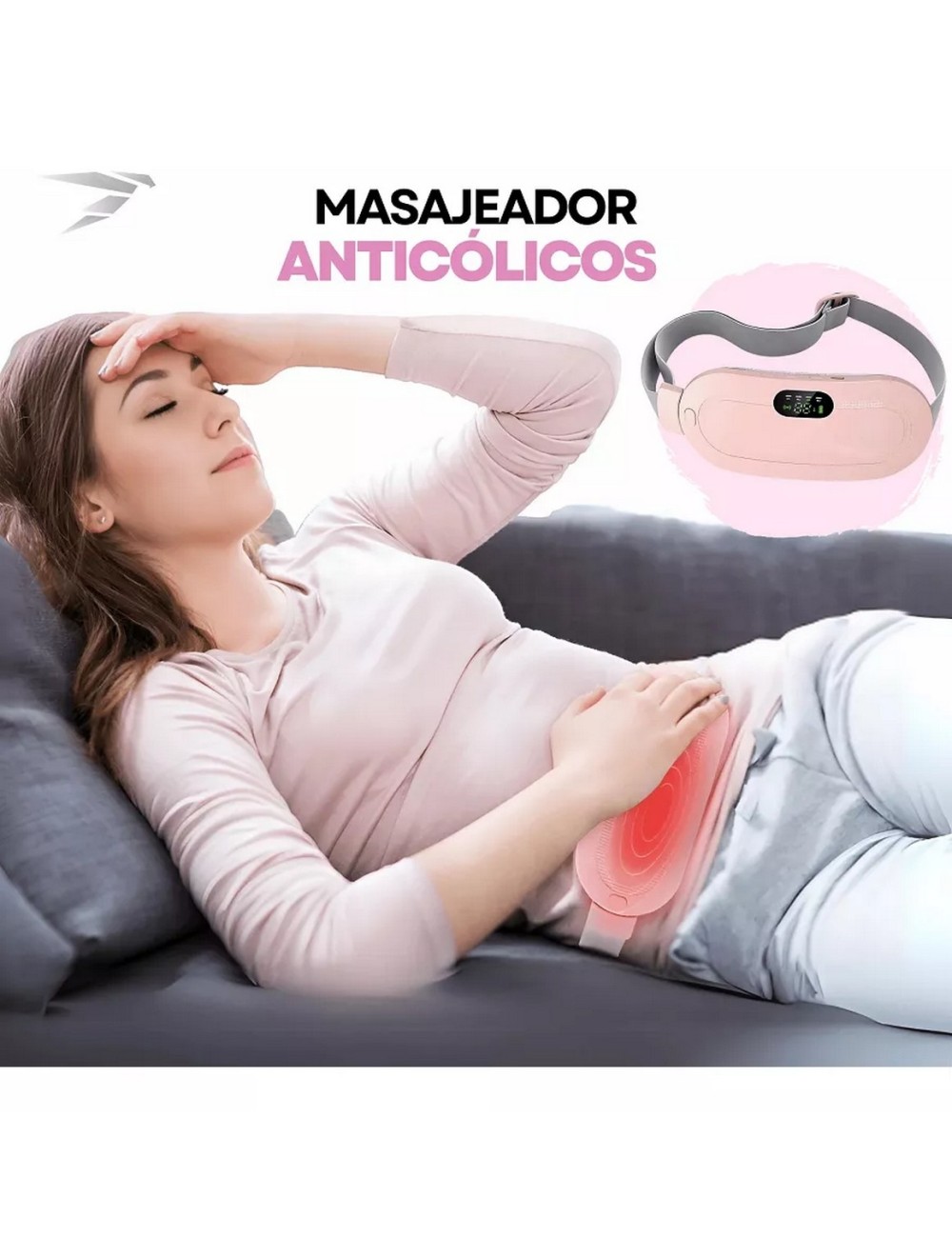 Cinturón Almohadilla Recargable Alivia Cólicos Menstruales