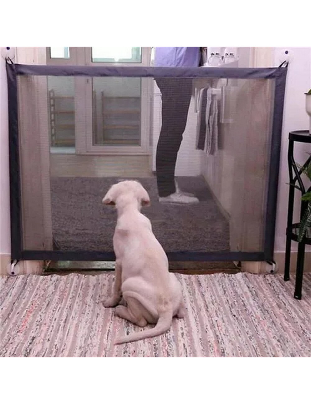 Puerta Para Perros, Mascotas Y Bebes Malla Interior