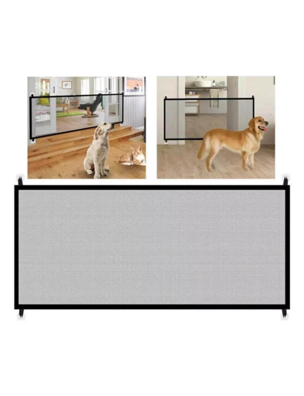 Puerta Para Perros, Mascotas Y Bebes Malla Interior