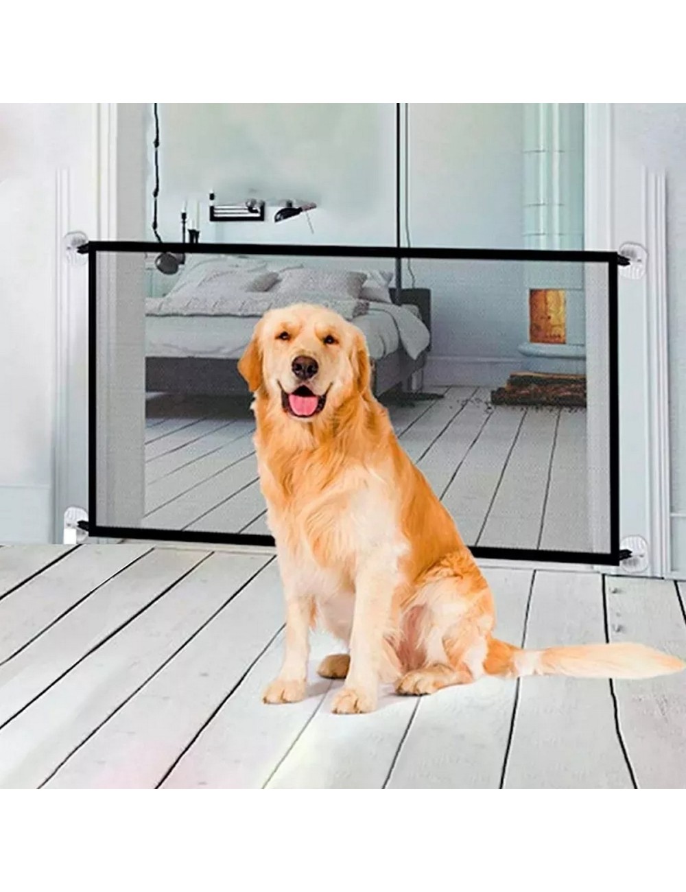 Puerta Para Perros, Mascotas Y Bebes Malla Interior