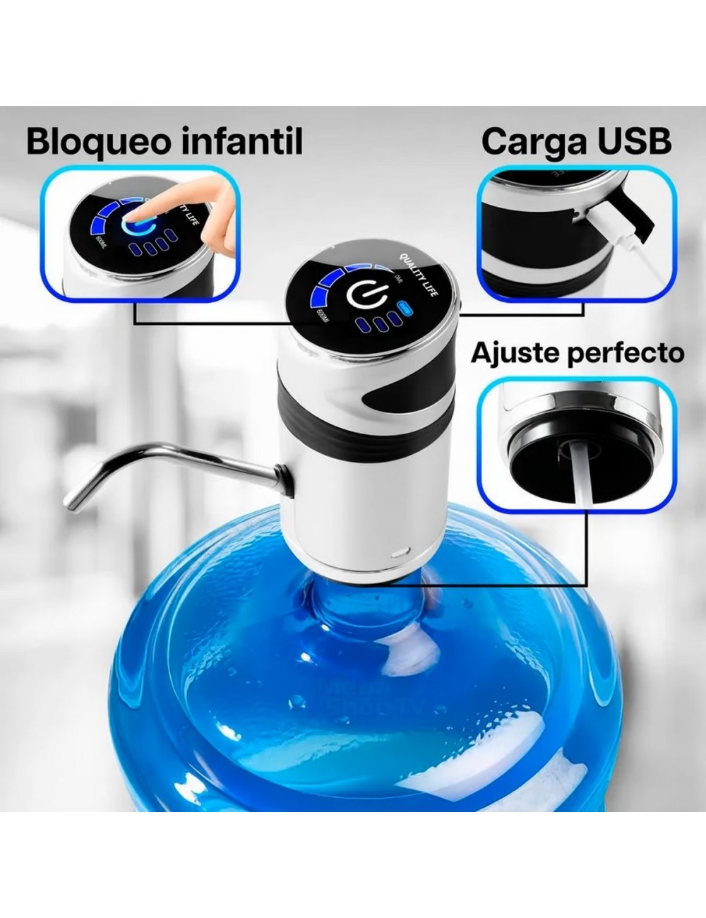 Dispensador Automático Recargable Para Agua De Botellón