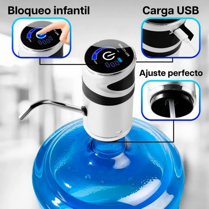 Dispensador Automático Recargable Para Agua De Botellón