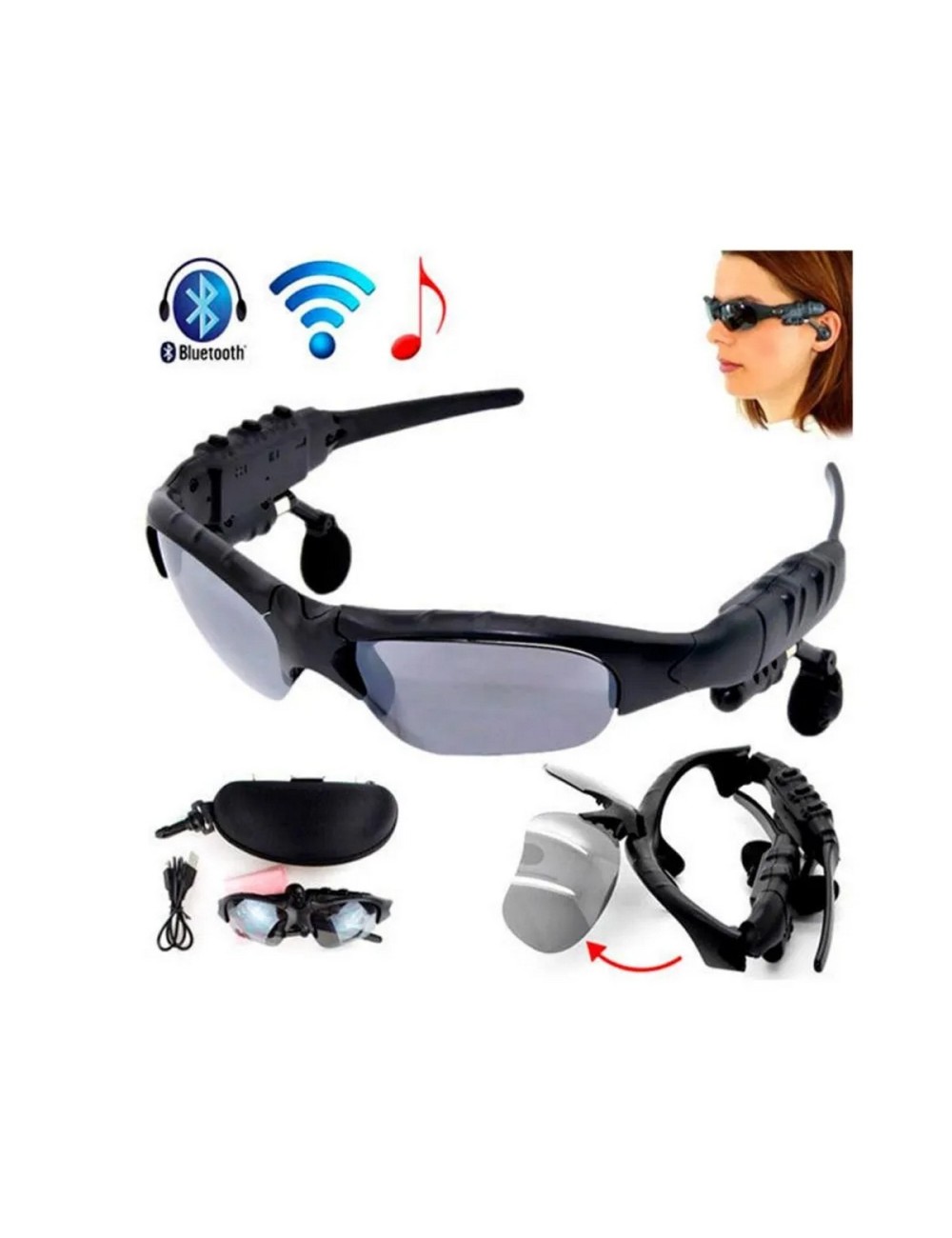 Lentes De Sol Bluetooth Manos Libres Audífonos Inalámbricos