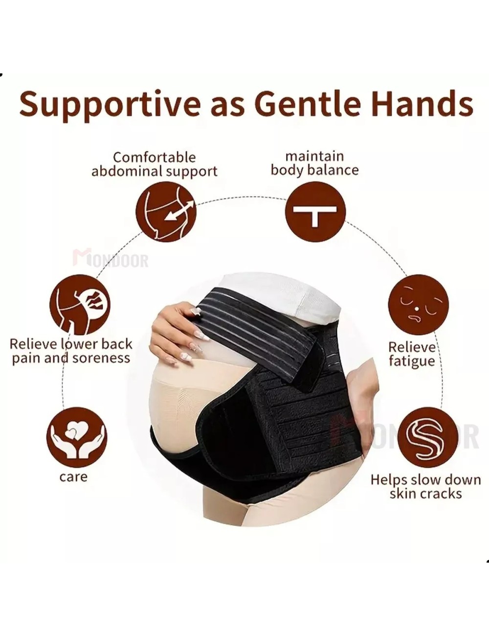 Fajas Maternidad Elástico Ajustable Cinturón Lumbar Prenatal