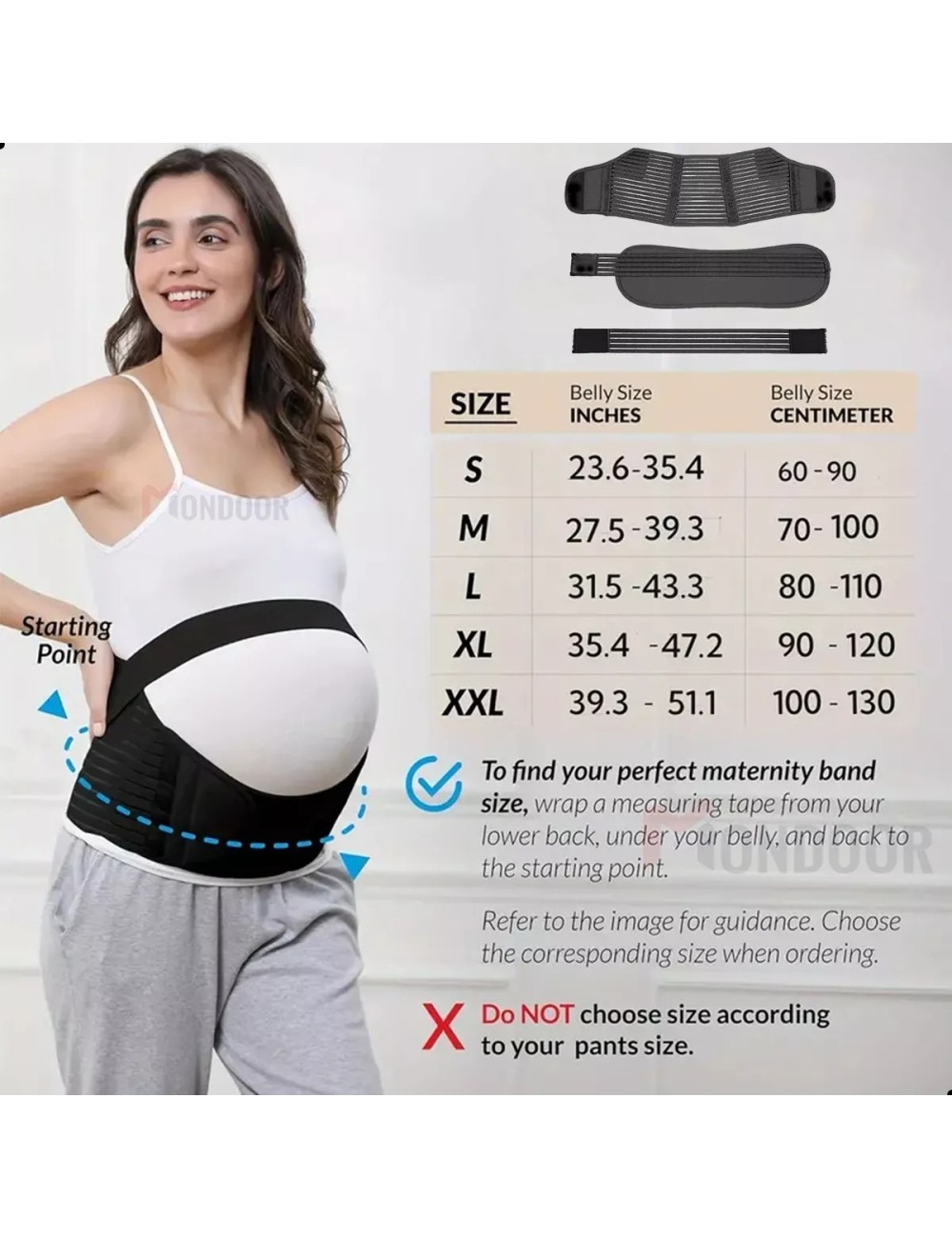 Fajas Maternidad Elástico Ajustable Cinturón Lumbar Prenatal