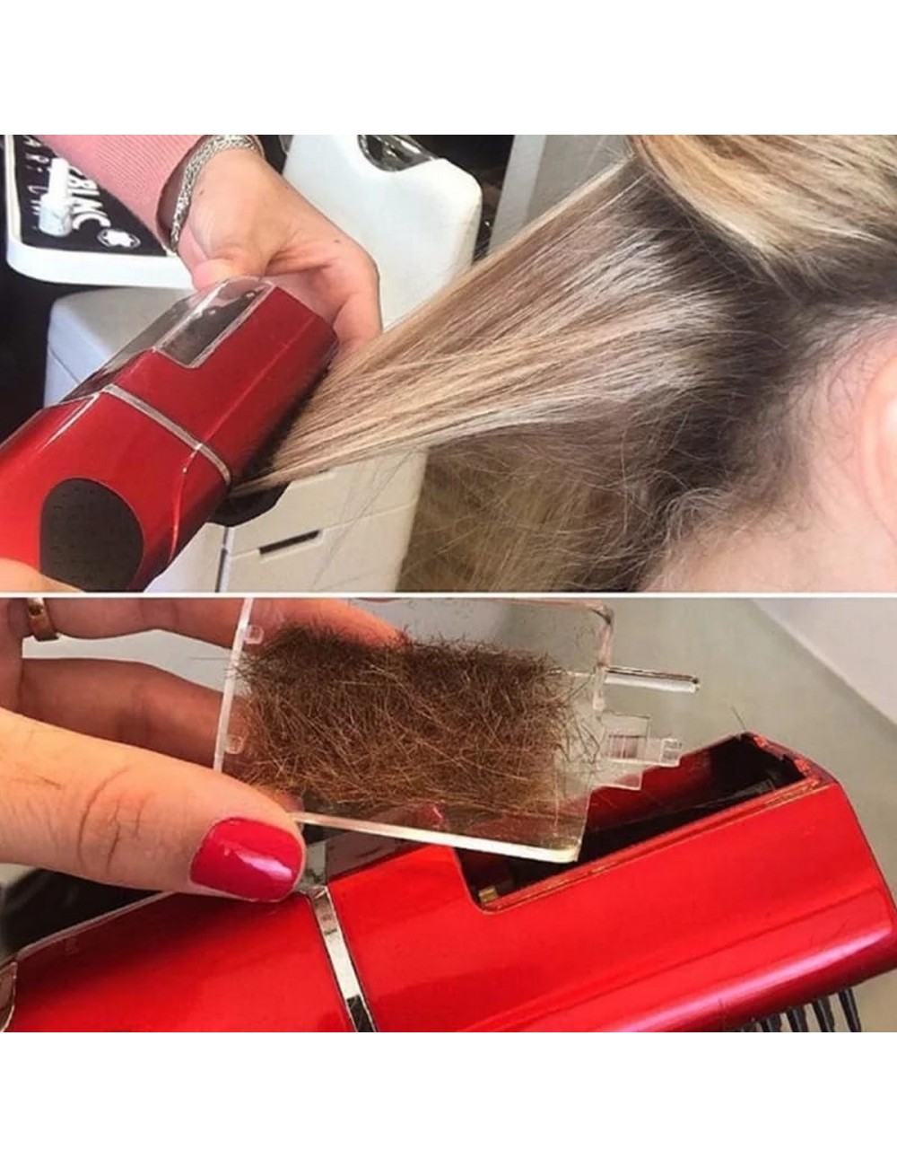 Maquina Quita Horquilla Recargable Profesional Portátil