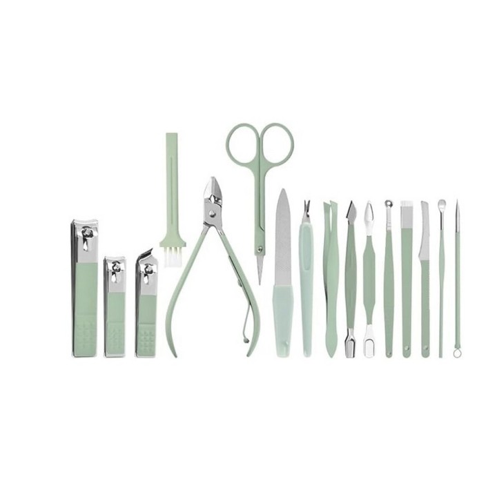 Estuche Set Manicure Pedicure Kit Cortauñas 16 Piezas